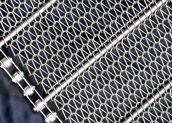 ισορροπημένη ζώνη μεταφορέων ύφανσης 2.8mm 40mm σπείρα 304 ανοξείδωτο