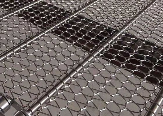 ισορροπημένη ζώνη μεταφορέων ύφανσης 2.8mm 40mm σπείρα 304 ανοξείδωτο