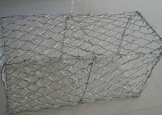 60 × 80mm Woven Gabion Baskets 1mx1mx1m Wire για μεγαλύτερη χωρητικότητα φόρτωσης και αντοχή