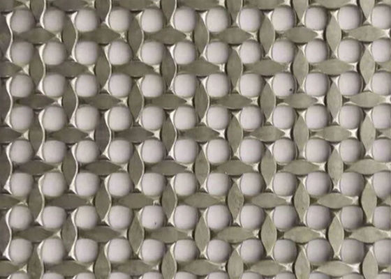 Αρχαία μπρούντζινα Ss 1mm Woven Wire Mesh Screen Crimped για αρχιτεκτονικά έργα