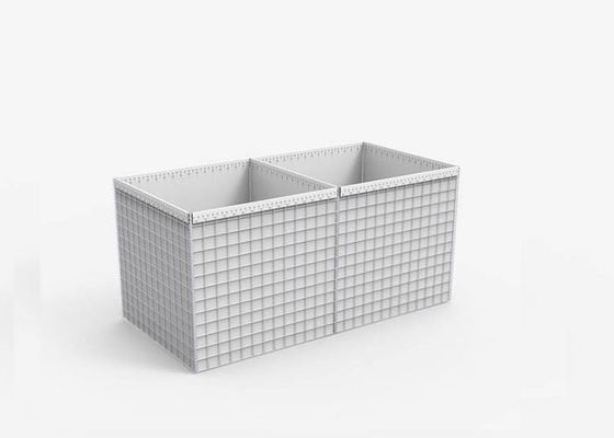 Αμυντικό προπύργιο 50 × 50 mm Γκαμπιόνιο φράγμα για στρατιωτική άμυνα και προστασία από πλημμύρες