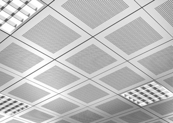 1.5mm πάχος Αλουμίνιο διάτρητο μεταλλικό ταβάνι Μονολιθική εμφάνιση για αναβάθμιση