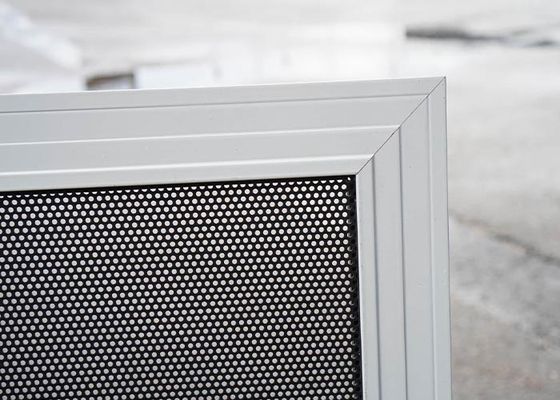 Διάτρητη Αλουμινένια Οθόνη Ασφαλείας 2mm, 40% Ανοιχτή Επιφάνεια, Πλάτος 750-1200mm
