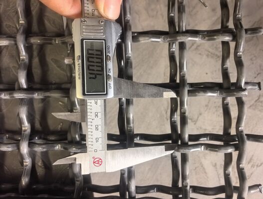 Self Cleaning Woven Vibrating Screen Mesh 870x1500mm No Edge Hook 7mm Wire Mining Panel