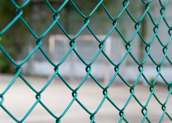 Πράσινη βινυλίου ντυμένη άρθρωση φρακτών συνδέσεων αλυσίδων ή στριμμένο Selvage