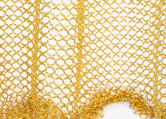 Αλουμίνιο 0,8 mm Διάμετρος καλωδίου Αλυσιδωτή κουρτίνα διακοσμητικό δαχτυλίδι μεταλλικό πλέγμα Εξαιρετική αντοχή και ευελιξία