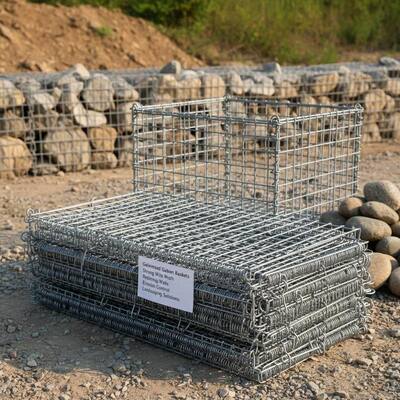 Γαλβανισμένα Καλάθια Gabion Ισχυρά Δοχεία Συρματοπλέγματος Ιδανικά για Τοίχους Αντιστήριξης, Έλεγχο Διάβρωσης και Λύσεις Κηποτεχνίας